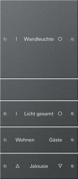 GIRA Wippenset 4f beschriftbar 220428