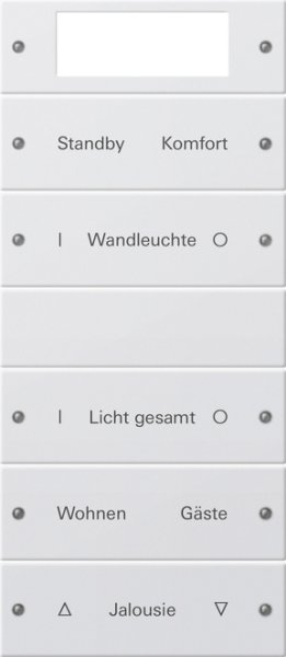 GIRA Wippenset 5f beschriftb.Plus 221503