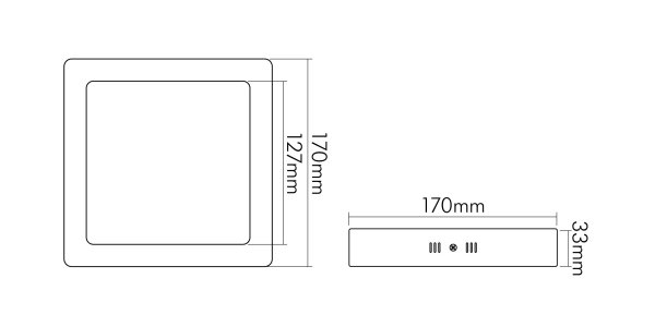 Nobile LED Panel Aufbau 10W 1561241011, LED-PANEL-AUFBAU-170