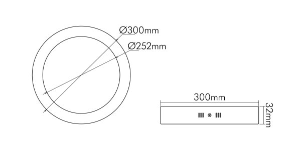 Nobile LED-PANEL-AUFBAU-300-R-WEIß-20W-DTW, 1561291045