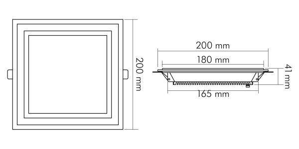 Nobile LED-GLAS-PANEL-200Q-WEISS-SCCT-350M, 1561560547