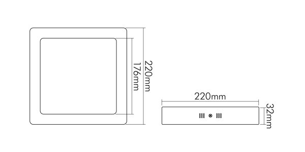Nobile LED Panel 16W  1561611312, LED-PANEL-AUFBAU-220