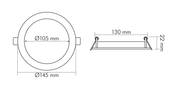 Nobile LED Panel LED-PANEL-FLAT-105-R-IP44, 1571135011